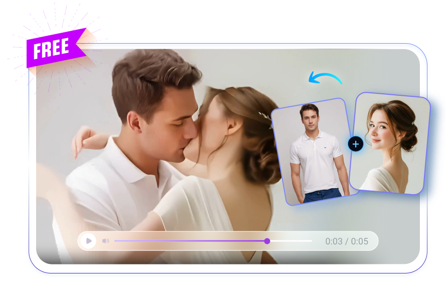 Generador de videos de besos con IA gratis online