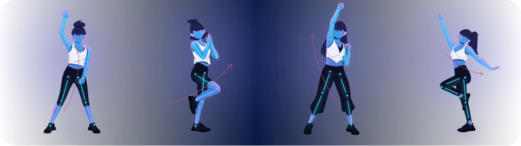 Plantillas de movimientos de baile con IA